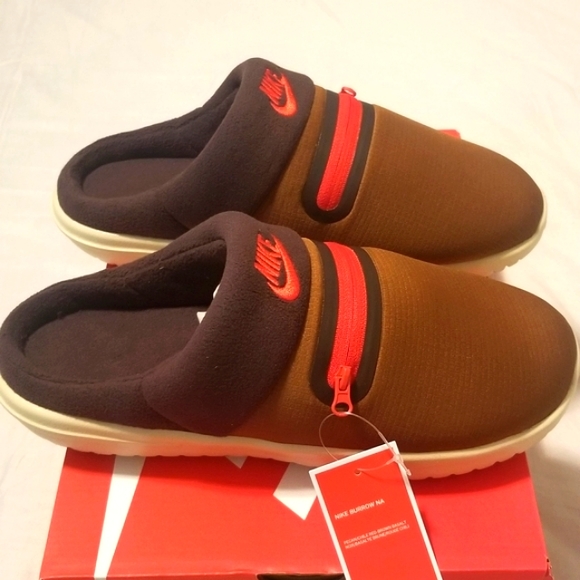 Nike | Shoes | Mens Nike Burrow Pecan Red Brown Slippers New Wtags |  Poshmark